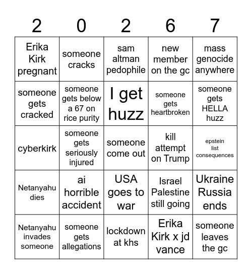 skittles squad bingo Card