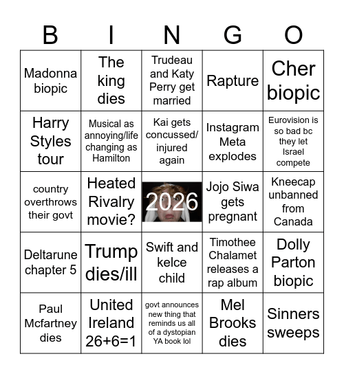 2026 Bingo Card