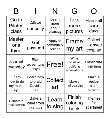2026 Life bingo Card