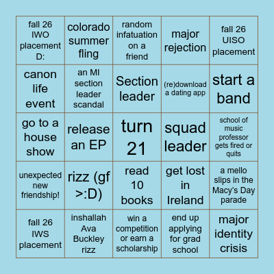 BINGO 26 Bingo Card