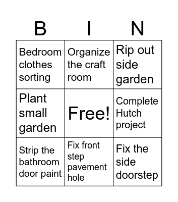 New Year's House Bingo 2026 Bingo Card