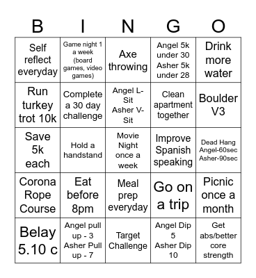 2026 Bingo Asher + Angel Bingo Card