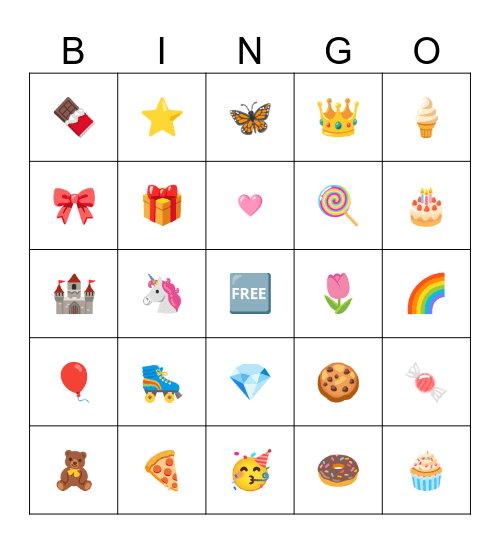 Emoji Bingo Card