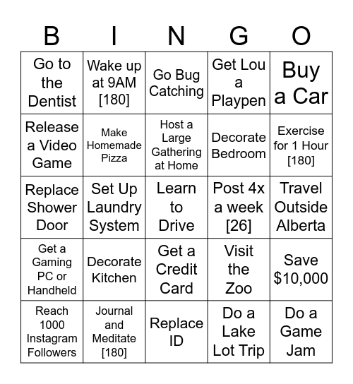 2026 Lock In Bingo Card