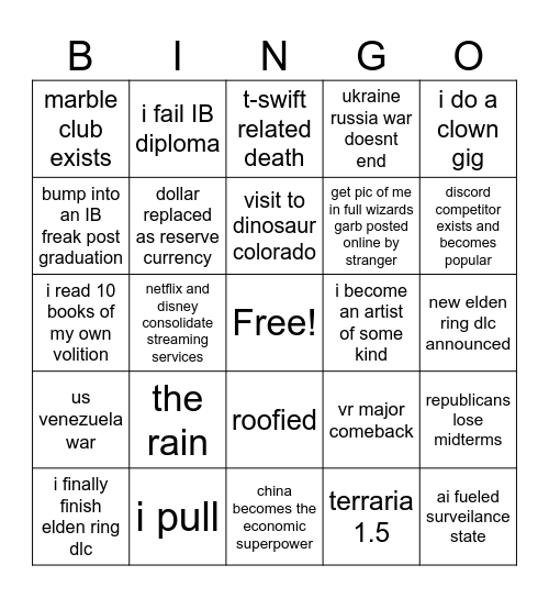2026 bingo board Bingo Card