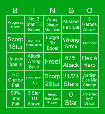 Foresters January CWL BINGO Card