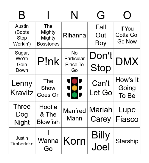 Stop & Go (Part 1) Bingo Card