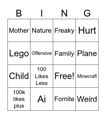 Yt Bingos Bingo Card