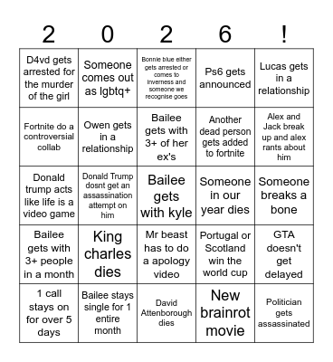 2026 BINGO Card