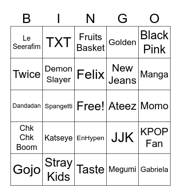 Peyton's 16th Birthday Bingo Card