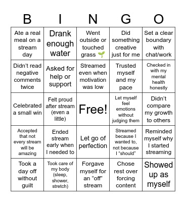 My own Bingo Card