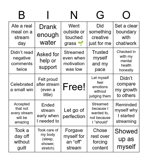 My own Bingo Card