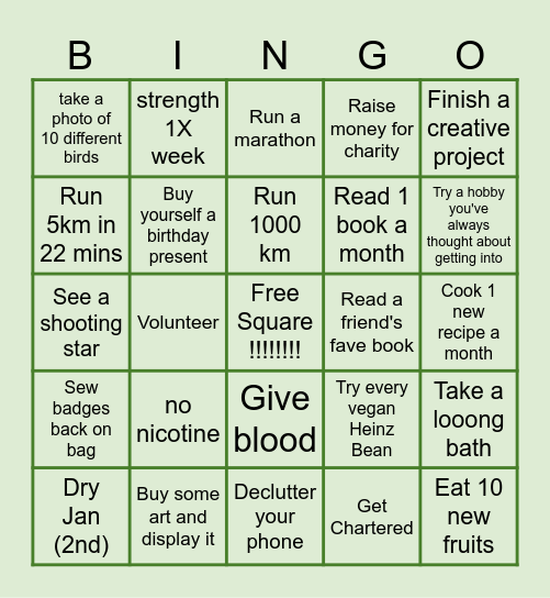 Beth Bingo Card