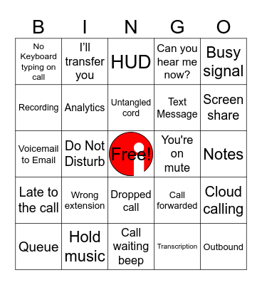 Phone Bingo Card