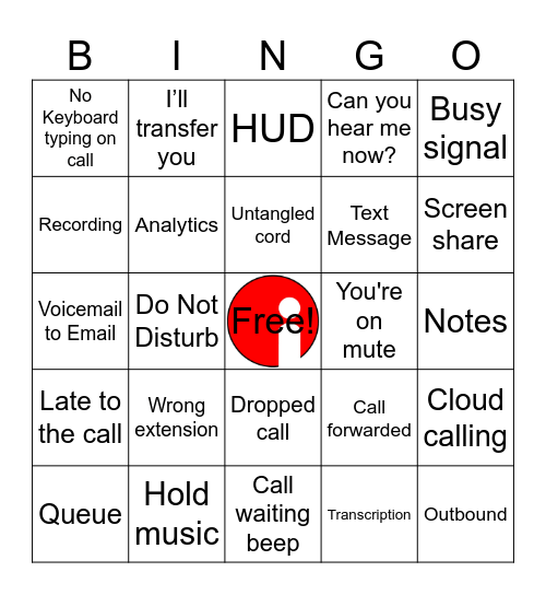 Phone Bingo Card