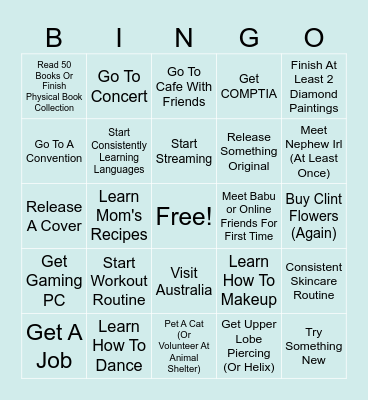2026 Bingo Card