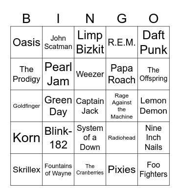 90s-00s kid starter pack Bingo Card