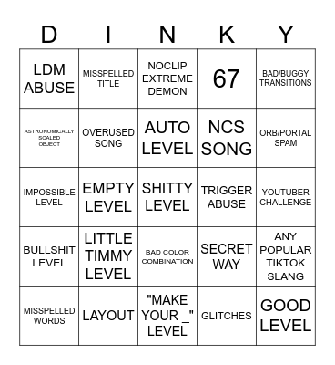 COMMON GD RECENT TAB HAECCEITIES IN 2025 Bingo Card