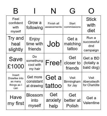 2026 Bingo Card