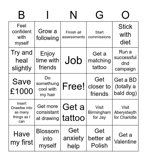 2026 Bingo Card