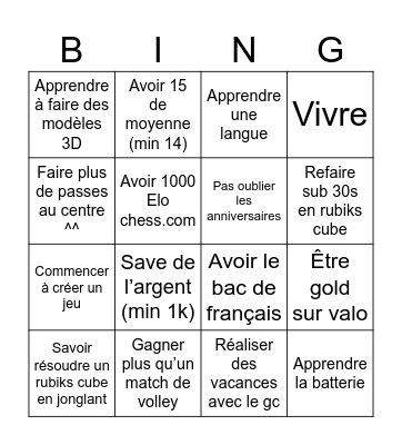 Bingo 2026 Bingo Card