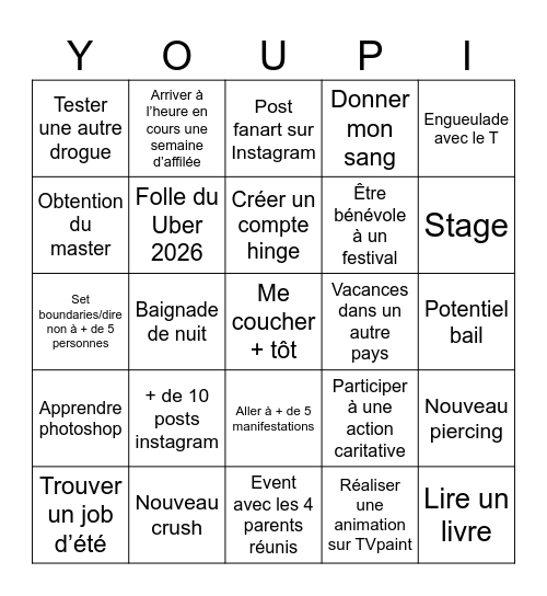 BINGO 2026 🐸 Bingo Card