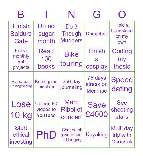 Moncsi 2026 Bingo Card