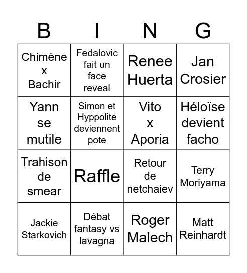Bingo 2026 Bingo Card