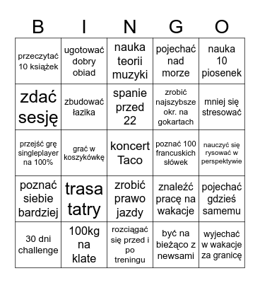 Bingo 2026 Bingo Card
