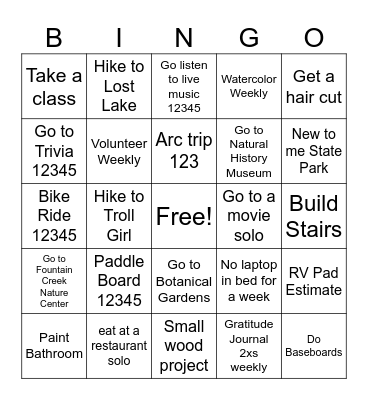 2026 Bingo Card
