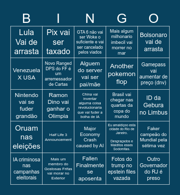 Bingo absurdo do Jotas Bingo Card