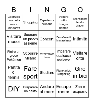 Buoni propositi Bingo Card