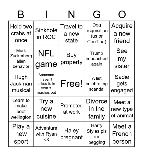 2026 BINGO Card
