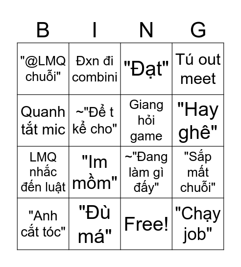 MEET BINGO Card
