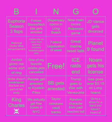 2026 Bingo Card
