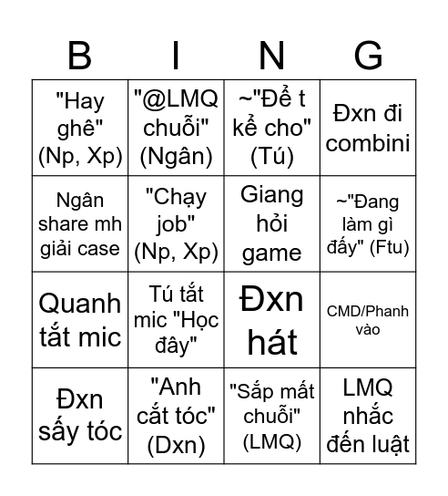 Meet Bingo Card