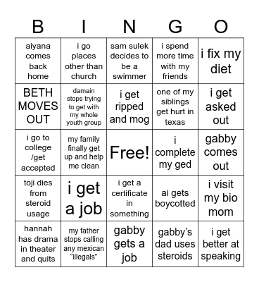 2026 bingo! Bingo Card