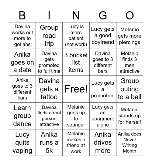 DORM CAT BINGO Card