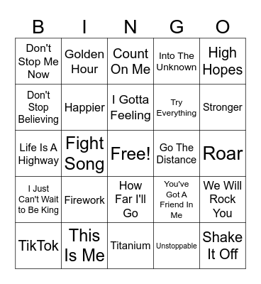 New Year, New Me Bingo Card
