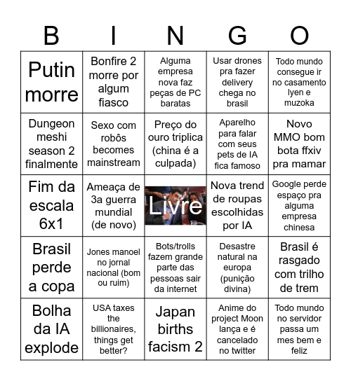 Fever Dreams Bingo Card
