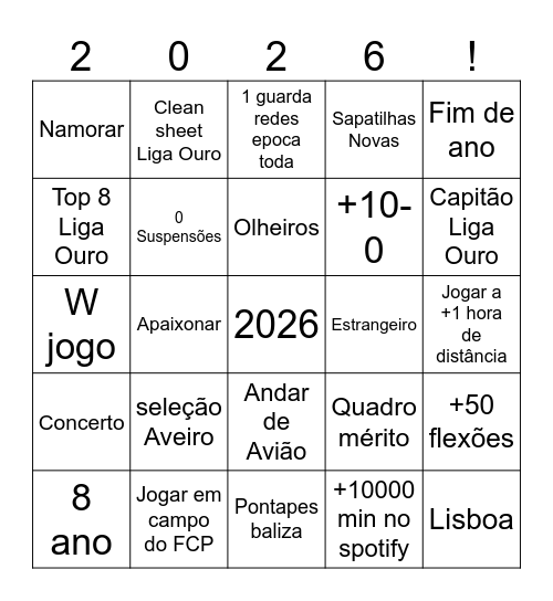 Ano 2026 Bingo Card