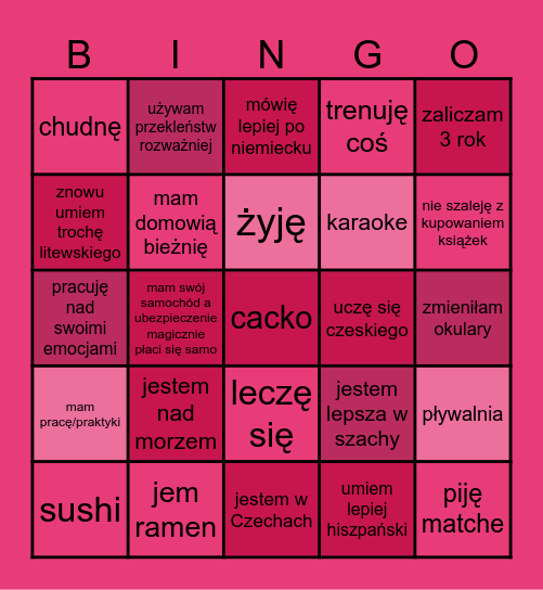 2026 Bingo Card
