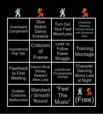 10 Dance Bingo Card