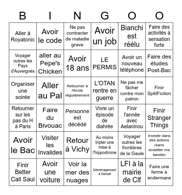Bingo 2026 Bingo Card