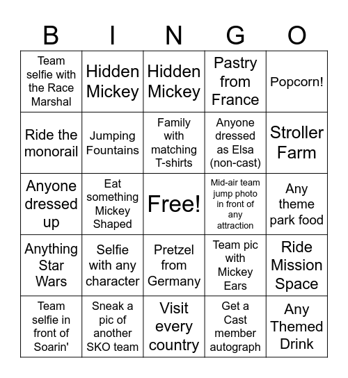 SKO26 Grand Prix Bingo Card