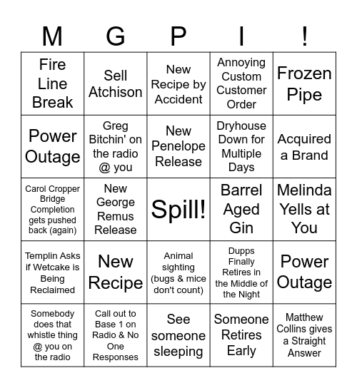 MGP 2026 Bingo Card