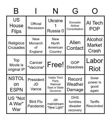2026 BINGO Card