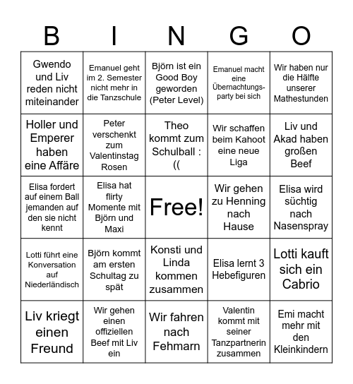 2026! Bingo Card