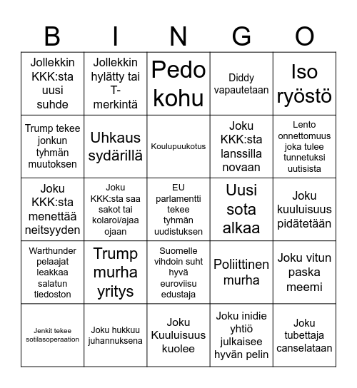 UV-bingo Card