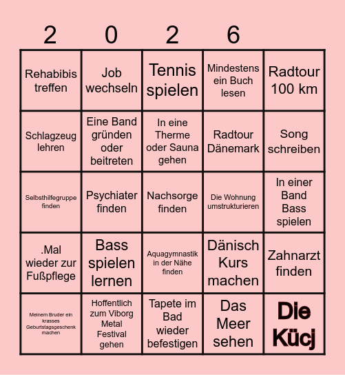 Mein Jahresbingo Card